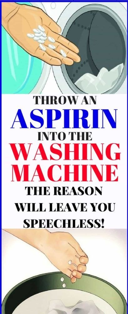 Throw An Aspirin Into The Washing Machine! The Reason Will Leave You Speechless!