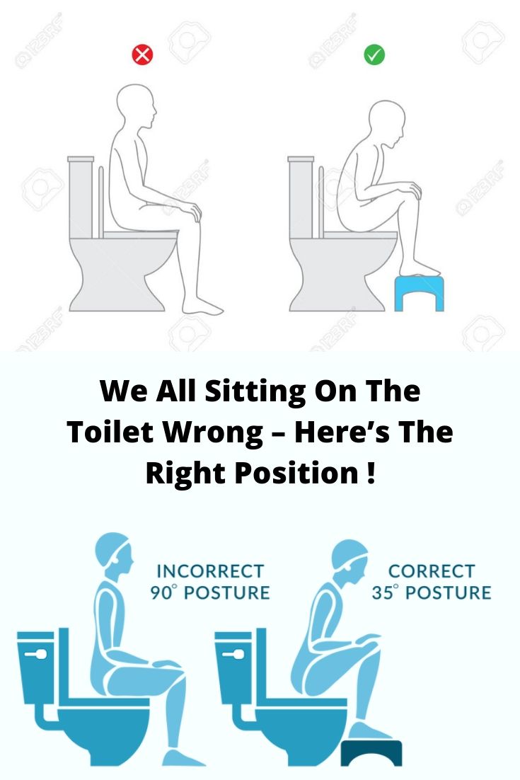WE ALL SITTING ON THE TOILET WRONG – HERE’S THE RIGHT POSITION !
