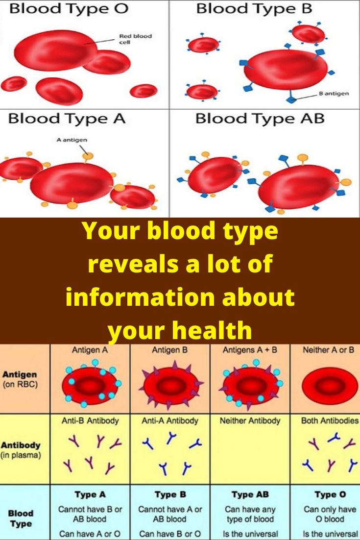 YOUR BLOOD TYPE REVEALS A LOT OF INFORMATION ABOUT YOUR HEALTH